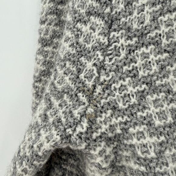 Loft Gray Wool Blend Open Front Knit Cardigan Women's Size Medium FLAWED - Picture 3 of 13